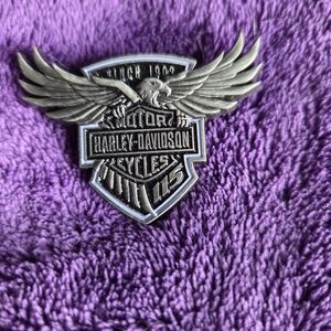 Harley-Davidson Silver Winged Emblem Pin